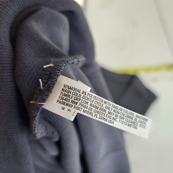 NEW SOMA WKND MEDIUM SLEEVELESS TOP SANDWASH EASY TANK GRAY INK # 5703041 - Picture 7 of 8